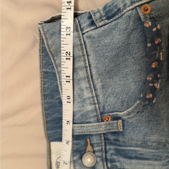 Lucky Brand Blue Jean Shorts with Floral Patches - Picture 7 of 11